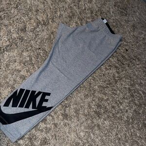 Nike Heather Gray Joggers with Black Swoosh